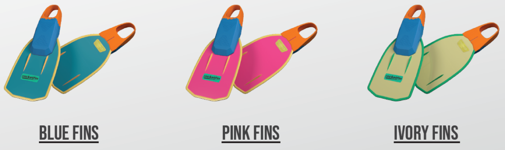 Rocketfin glasvezel zwemvin speciaal voor onderwatersporten (gekleurd blad)