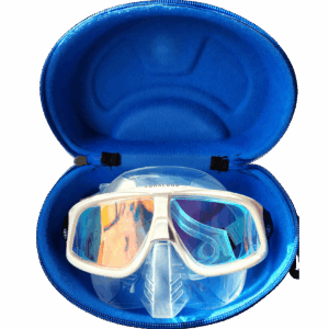 Bril Sphera X van Aqualung wit/zilver frame doorzichtige rok spiegellenzen