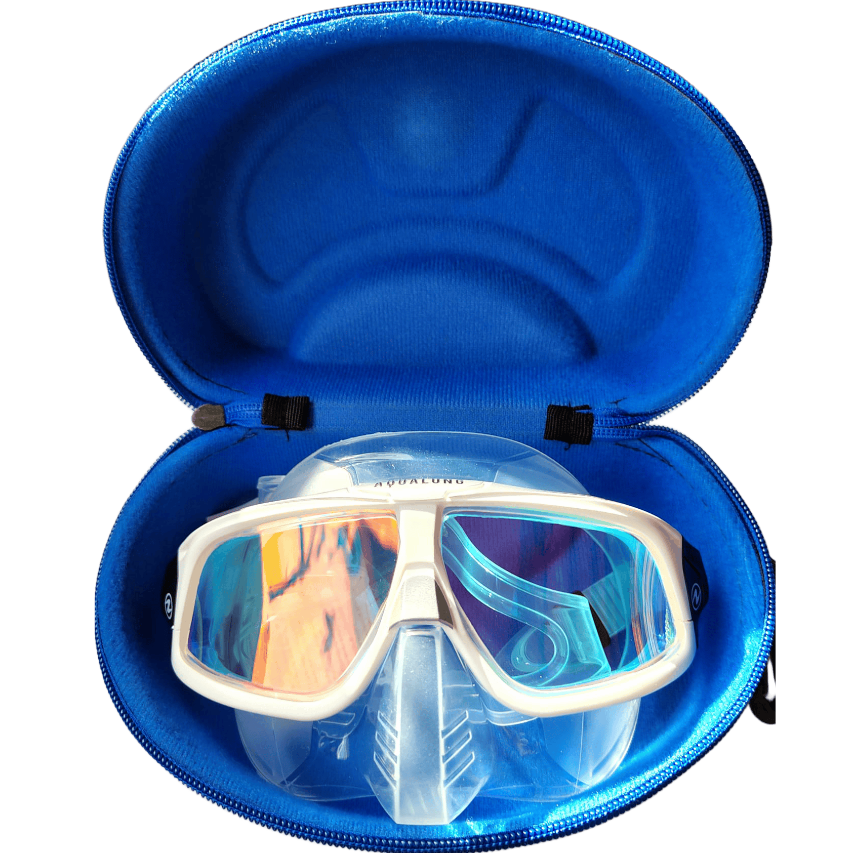 Bril Sphera X van Aqualung wit/zilver frame doorzichtige rok spiegellenzen